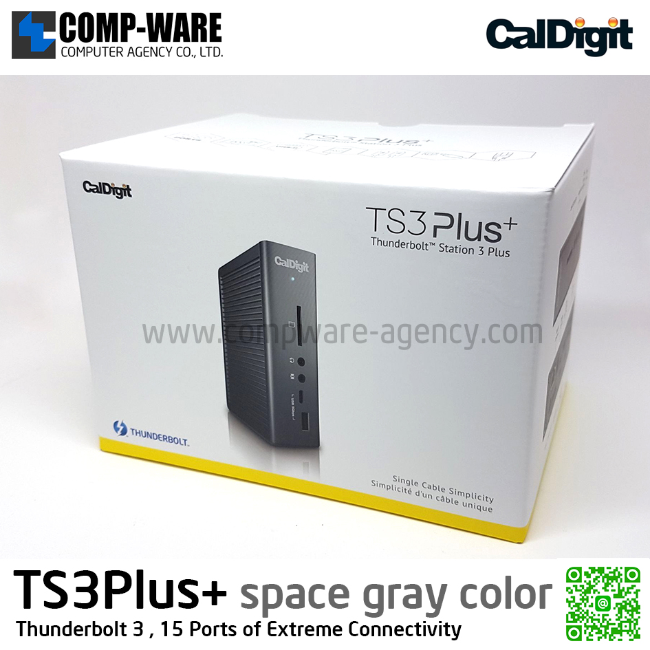CalDigit Thunderbolt™ Station 3 Plus (15 Ports of Extreme Connectivity) TS3Plus (Space Gray Color) รับประกัน 1 ปี // เฉพาะสั่งแบบ PRE-ORDER เท่านั้น