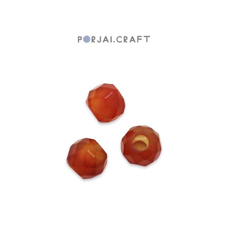 Carnelian Faceted Bead ลูกปัดคาร์เนเลี่ยน 11mm