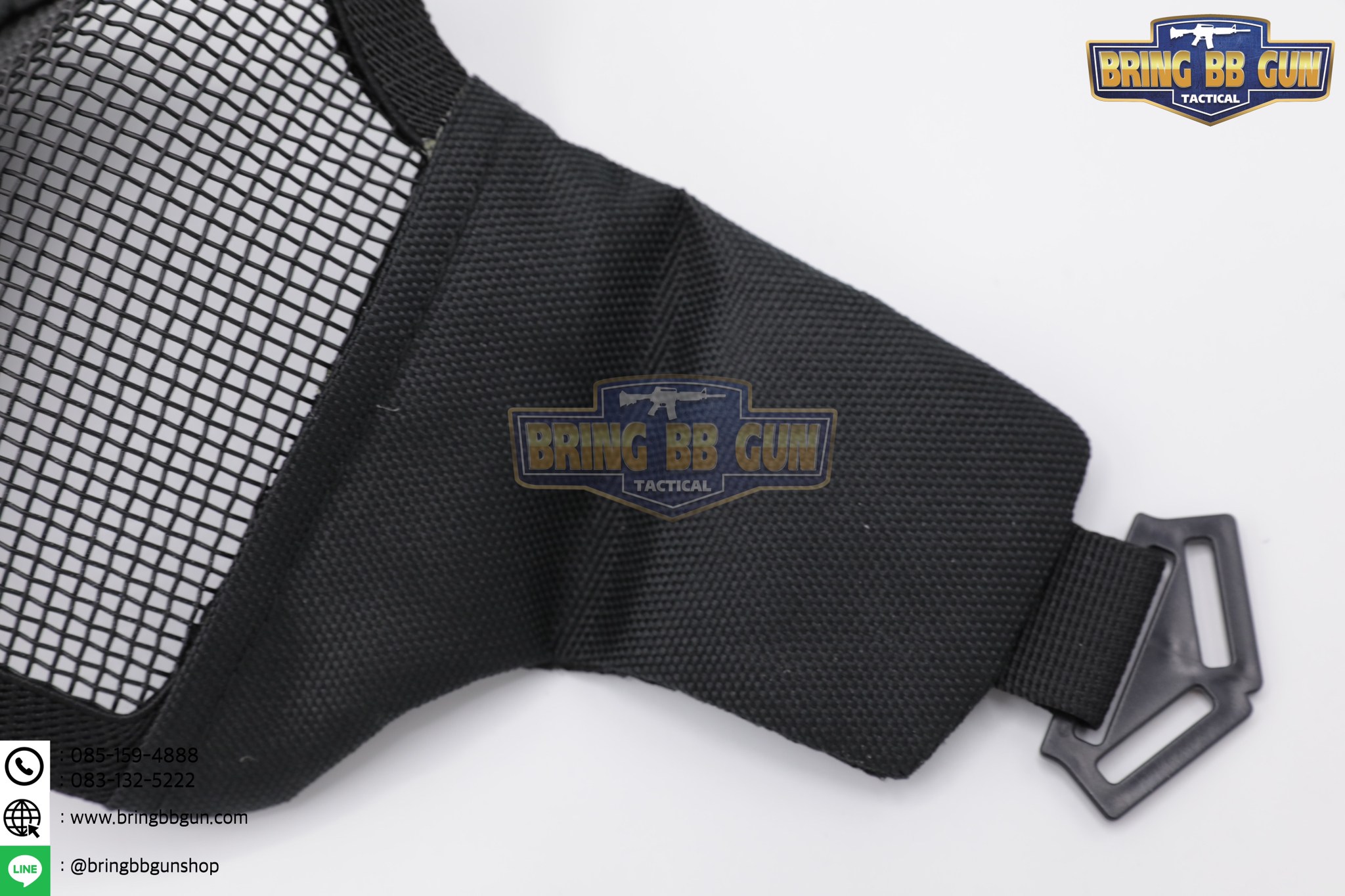 หน้ากากตะแกรงครึ่งหน้า รุ่นแก้มผ้า