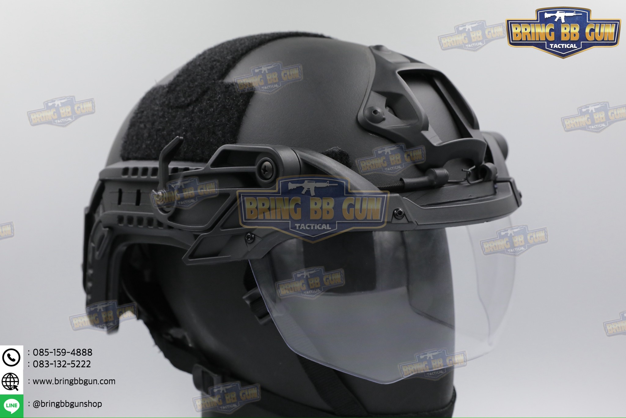ชิวหน้าหมวก Fast (กระบังลม)สำหรับหมวกกันน็อคยุทธวิธีแบบปรับได้ (Visor - FAST) (FAST Helmet Visor) (Flip Goggles for Tactical Helmet)