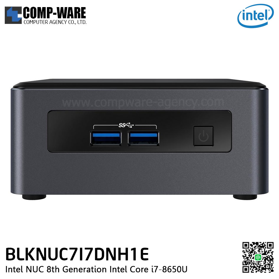Intel NUC Kit NUC7I7DNH1E - i7-8650U, 2.5" HDD/SSD + M.2 SATA/PCIe, 2 x DDR4-2400 1.2V SO-DIMM, Mini Display, HDMI, Intel Wireless-AC 8265 vPro (IEEE 802.11ac 2x2) BLKNUC7I7DNH1E