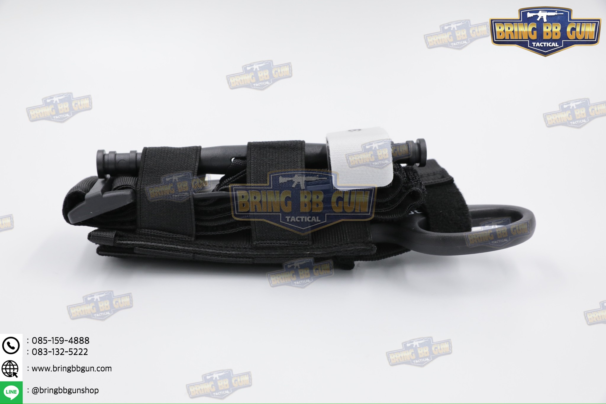 เพ้าผ้าใส่สายห้ามเลือด และ กรรไกรสนาม แบบเปลือย (ซองผ้าใส่ทูนิเก้+กรรไกรสนาม)