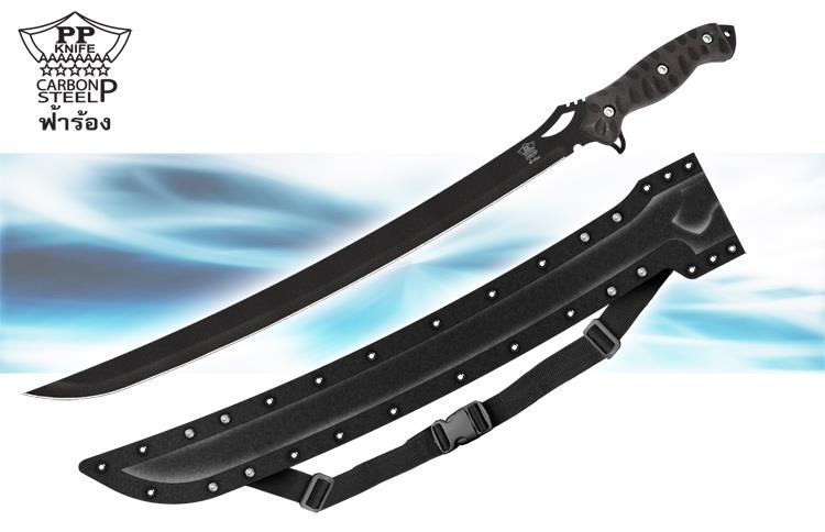 ดาบฟ้าร้อง1 ดาบ รุ่นนี้น้ำหนักเบา กวัดแกว่ง พลิ้วไหว มีช่องลดน้ำหนักใบ แต่ยังคงความแข็งแกร่งตามเดิม