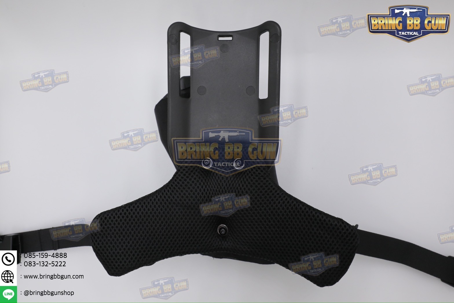 ซองปืน 6354DO Ver. 2 (ซอง6354+สายรัดต้นขาแบบนวม) ซองปืนพกนอกปลดนิ้วโป้ง + ช่องไฟฉาย (ซองปืน 6354DO) (6354 DO) (Glock 17/18/19 + X300) (P320 + X300)