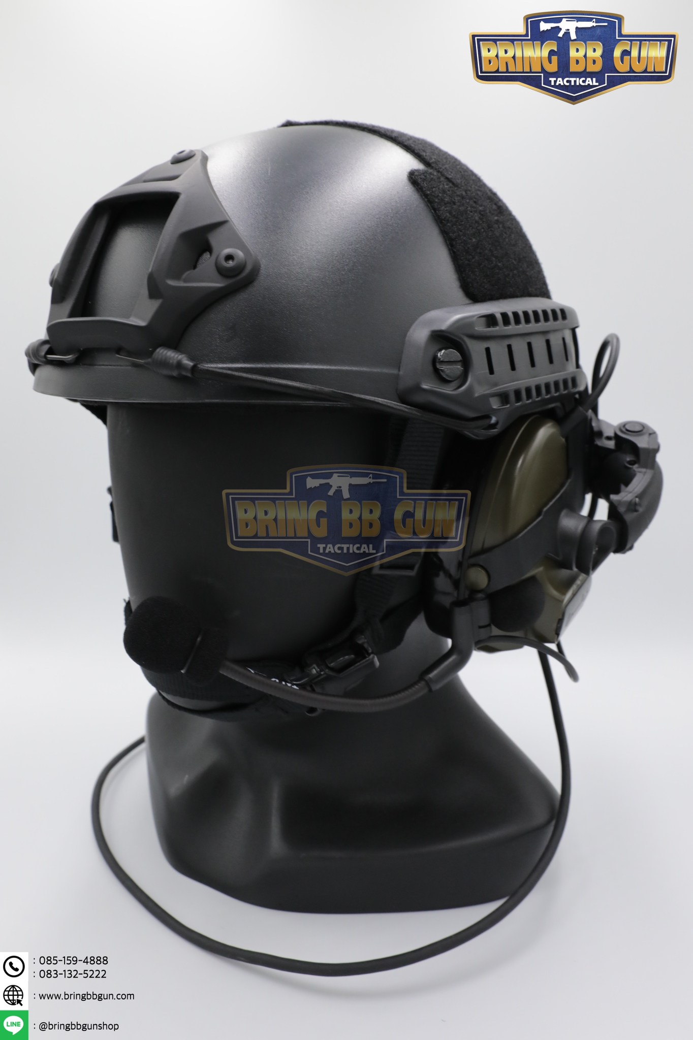 หูฟังสื่อสารตัดเสียงได้ ทรง Comtac III ยี่ห้อ Tac-Sky รุ่น หูฟังตัดเสียงพร้อมขาติดหมวกฟาส