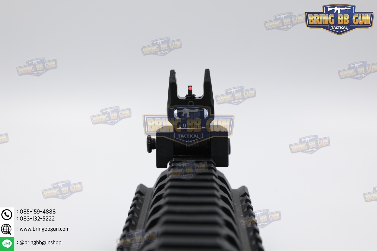 ศูนย์หน้า-หลังพับได้แบบโลหะ รุ่น ศูนย์เล็งเรืองแสง ทรง Noveske