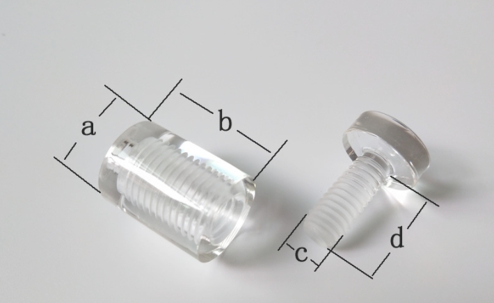 หมุดลอยอะคริลิคใส ยึดกรอบภาพ หมุดยึดกระจก ขนาด 19*25 mm. (สั่งขั้นต่ำ 12 อัน)