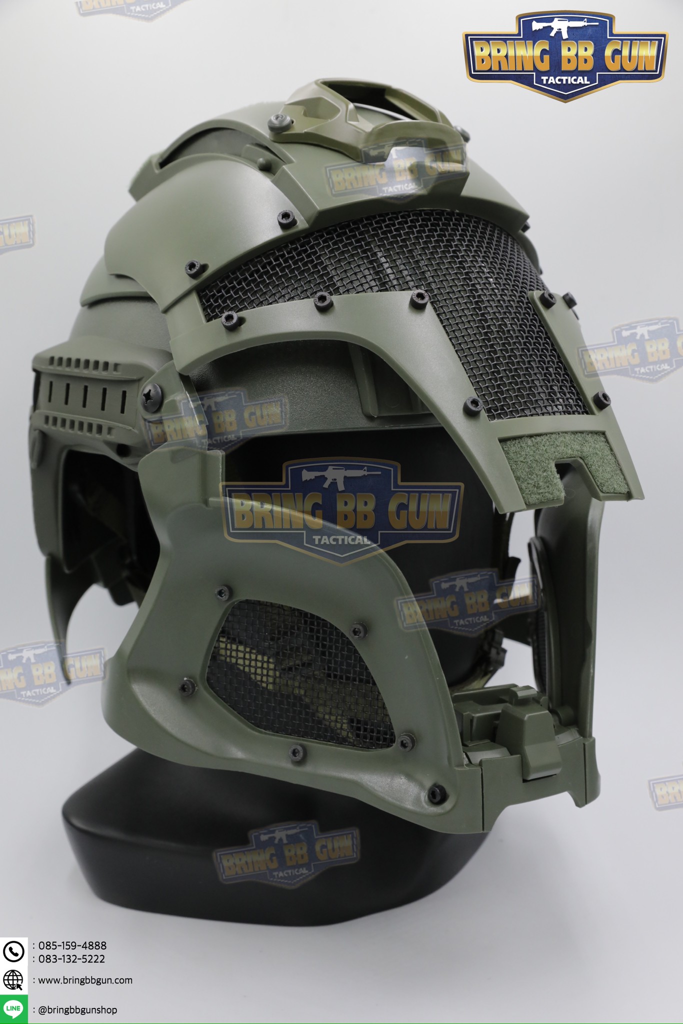 หน้ากากเต็มใบ Medieval Iron Warrior (หน้ากาก+หมวกฟาส)