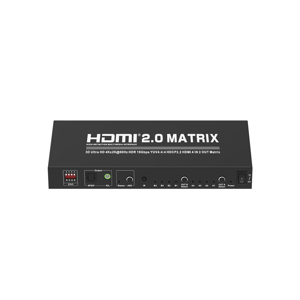 TECVAGON TVG-2042E 4x2 HDMI 2.0 Matrix with ARC and Audio Extraction