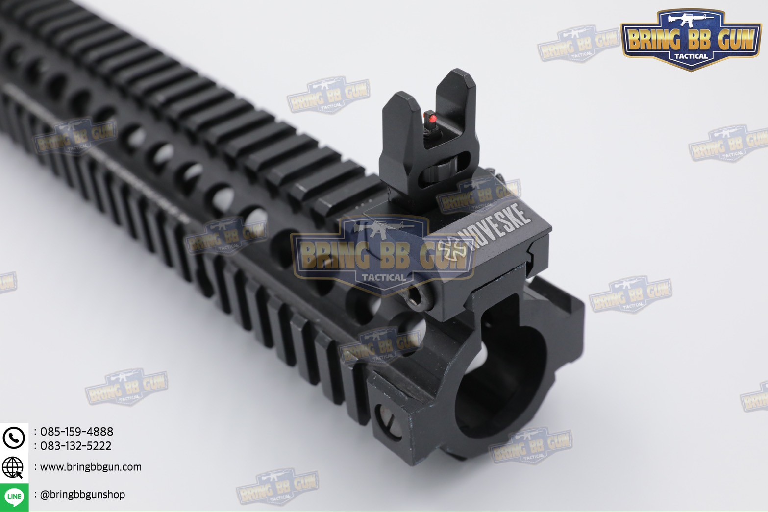 ศูนย์หน้า-หลังพับได้แบบโลหะ รุ่น ศูนย์เล็งเรืองแสง ทรง Noveske