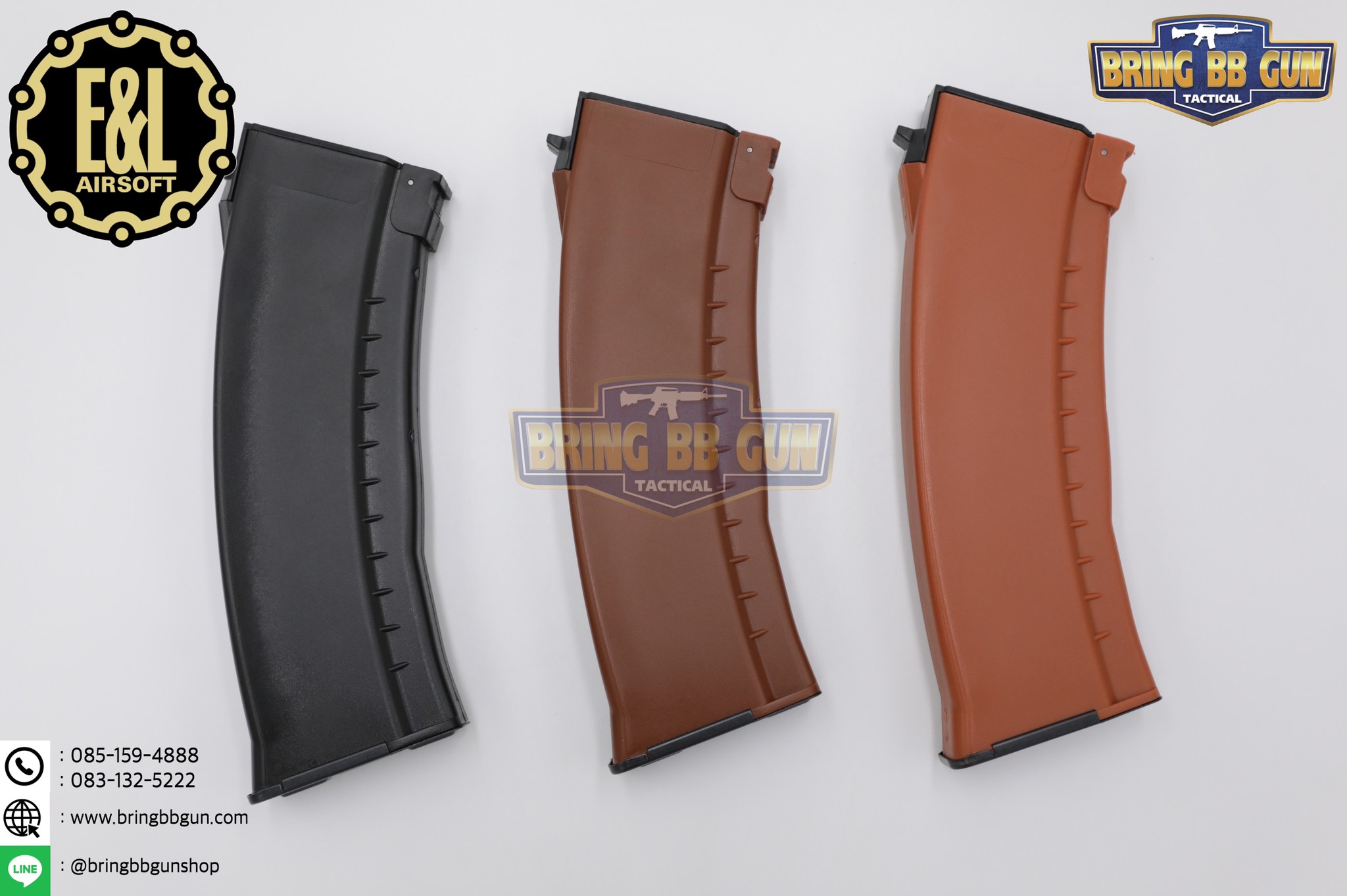 แม็กกาซีน AK74 ยี่ห้อ E&L แบบstand(ไม่ต้องปั่น) ทรง บอดี้พลาสติก (AK Mid-cap magazine)