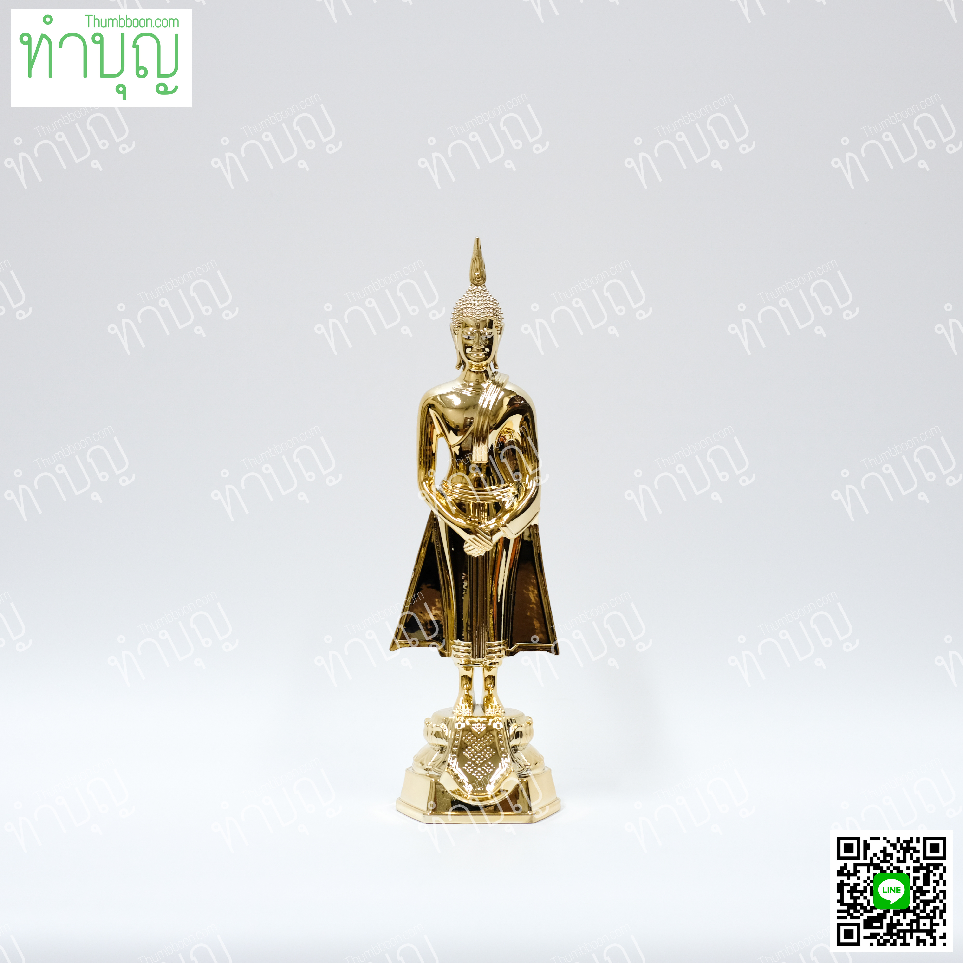 พระประจำวันอาทิตย์ (ปางถวายเนตร) 5" กะไหล่ทอง