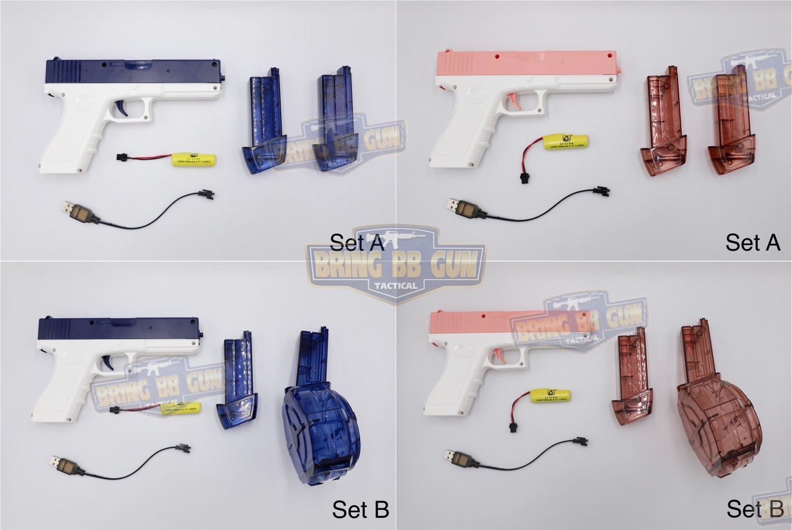 ปืนฉีดน้ำไฟฟ้า รุ่น Glock (ปืนฉีดน้ำของเล่น) (ปืนฉีดน้ำอัตโนมัติ) (ยิงได้ต่อเนื่อง)