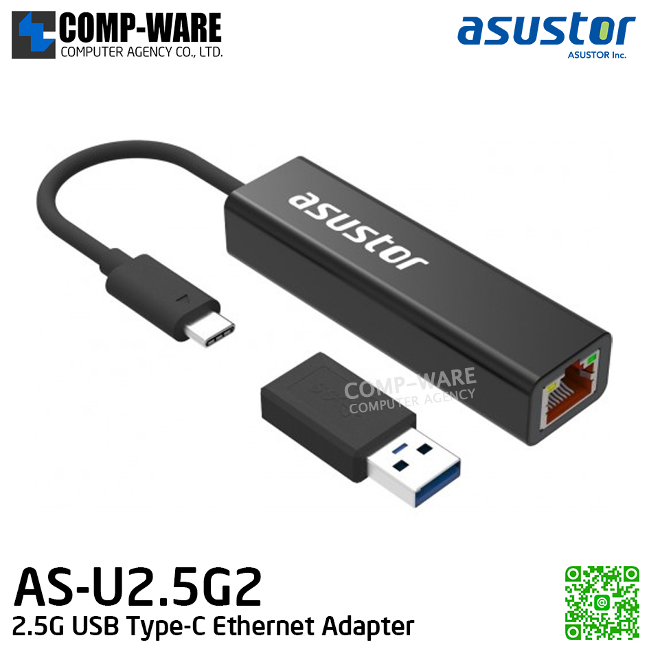 Asustor AS-U2.5G2 2.5G USB Type-C Ethernet Adapter (1Y Warranty)