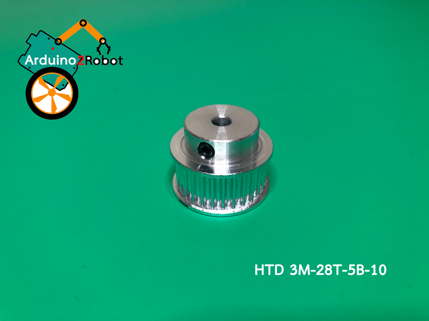 HTD 3M timing pulley 28 teeth bore 5mm สำหรับสายพาน 3M belt width 10mm (HTD 3M-28T-5B-10)