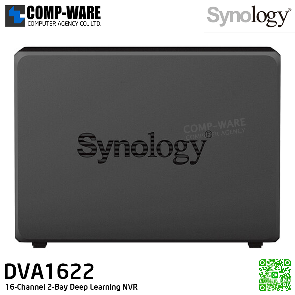 Synology DVA1622 16-Channel 2-Bay Deep Learning NVR / Intel Celeron J4125 / 6GB DDR4 RAM / No HDD