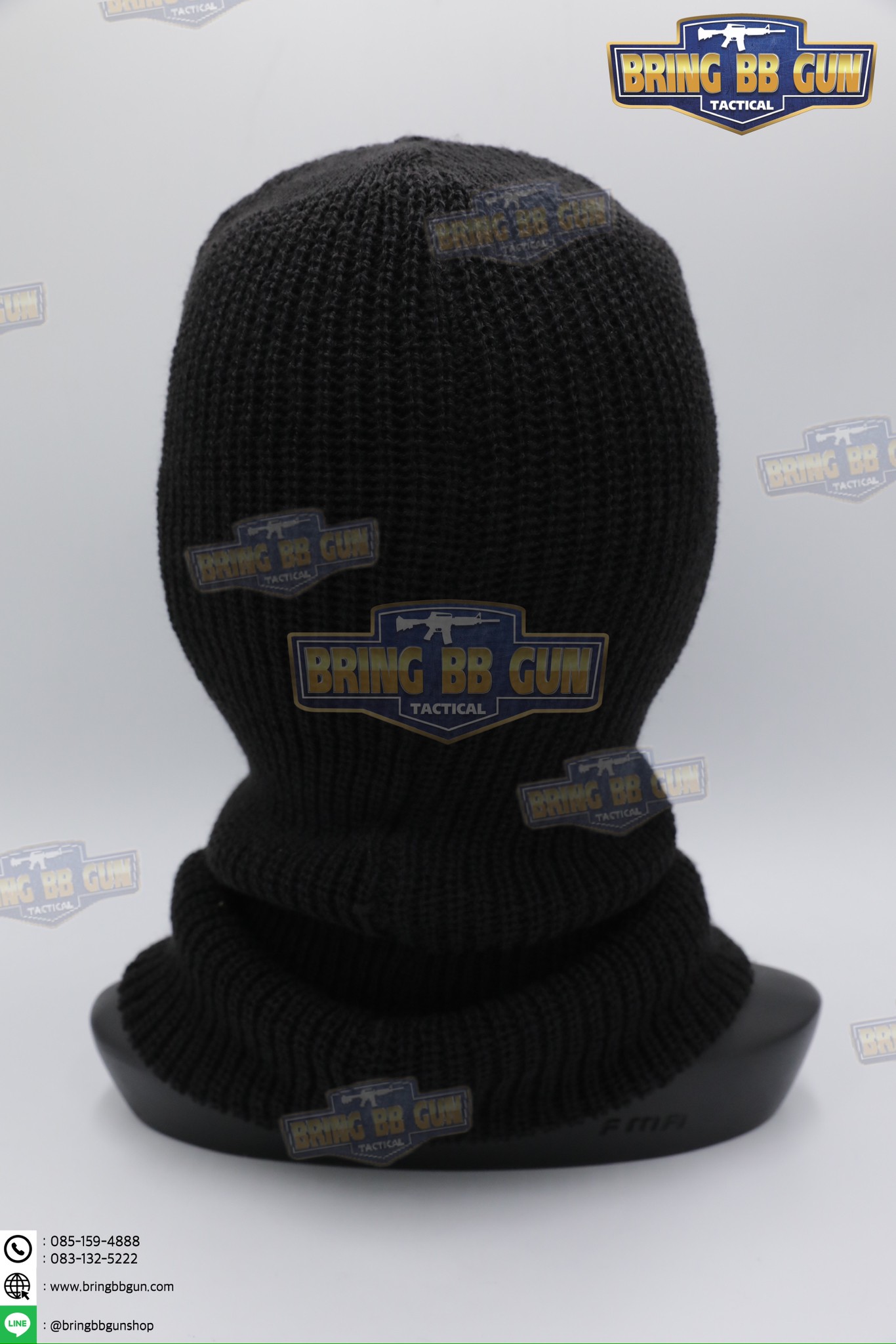 โม่งไหมพรม 3รู แบบผ้าหนา