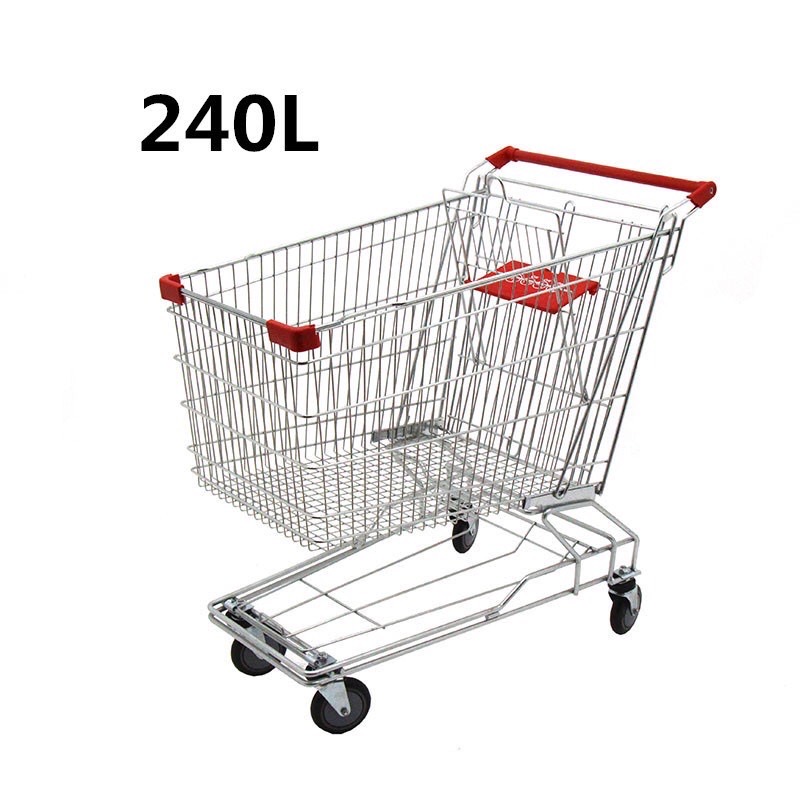 ส่งฟรี ขนาด 240 ลิตร ล้อPU รถเข็นทรงตะกร้า รถเข็นช้อบปิ้ง รถเข็นช็อปปิ้ง รถเข็นซุปเปอร์มาร์เก็ต shopping car