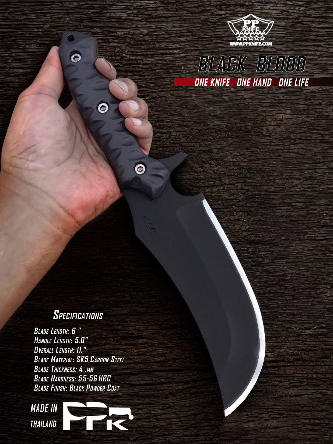🩸มีด BLACK BLOOD มีดใบตาย ซีรีย์ใหม่ล่าสุดจากค่าย PPKNIFE🇹🇭 งานMade in Thailand