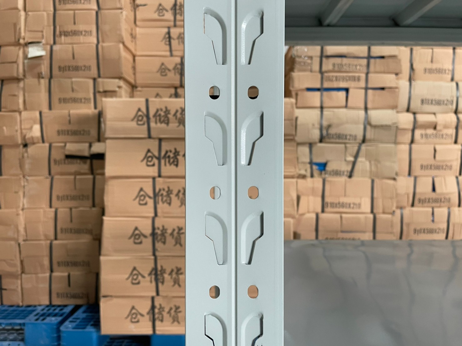 ชั้นเหล็กวางสินค้า Micro Rack 200x200x60cm. สีขาว(อมเทา)