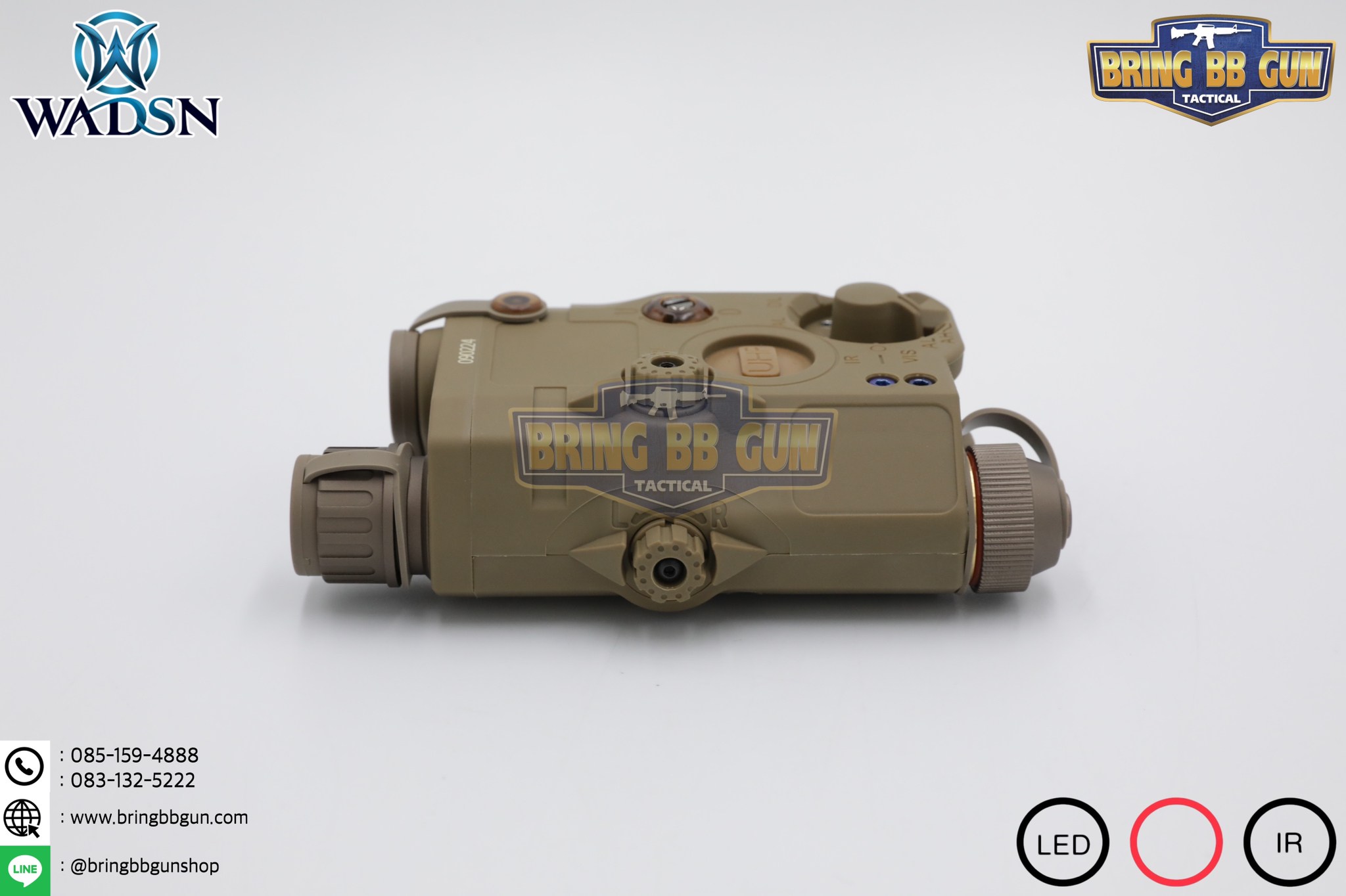 กล่อง PEQ-15 LA-5C Laser Pointer ยี่ห้อ WADSN รุ่น Real Grade (รุ่น Top) รุ่นไฟฉาย และ เลเซอร์สีแดง