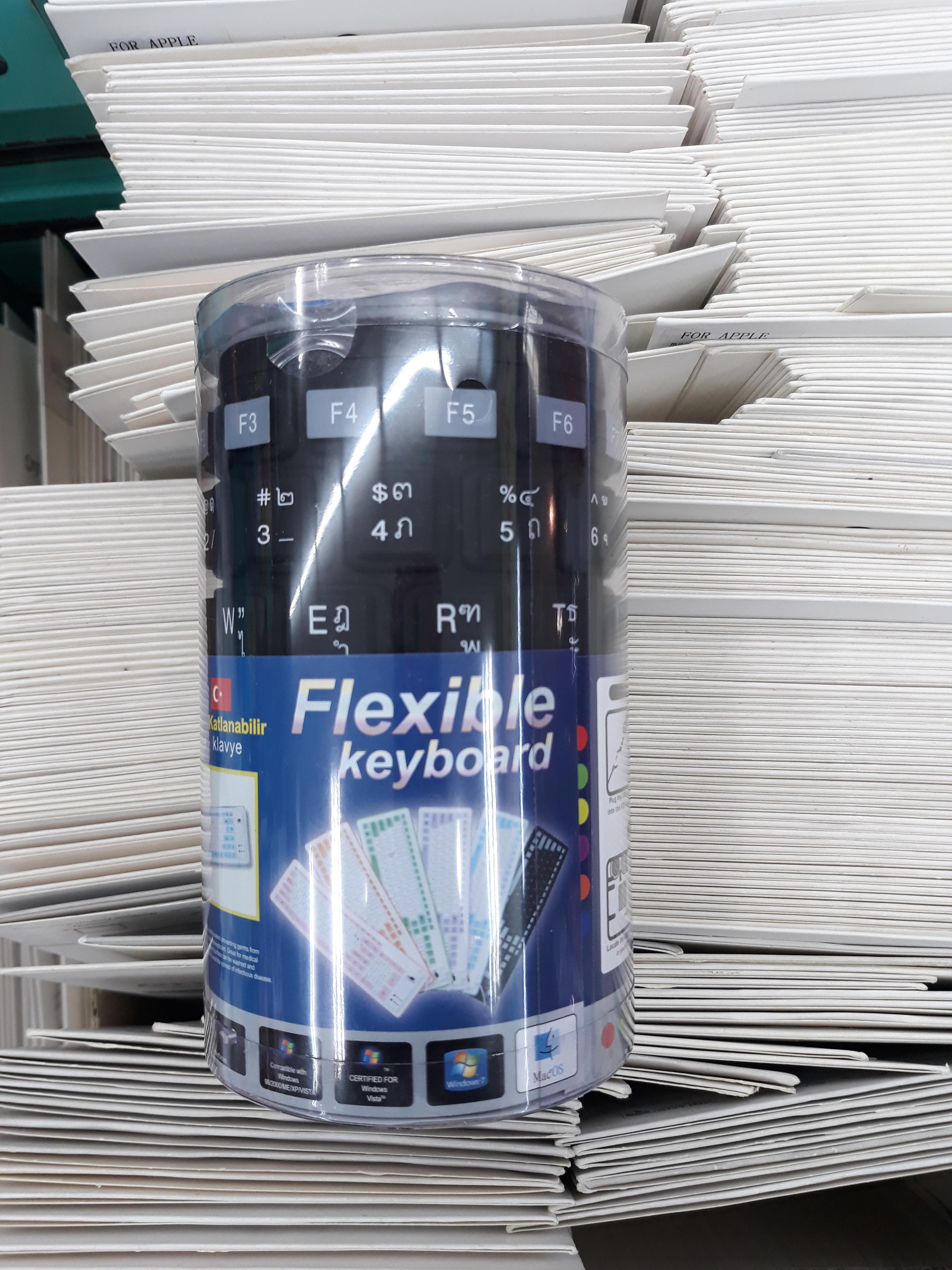 สำหรับ PC คีย์บอร์ดยางกันน้ำ สำหรับคอมพิวเตอร์ ต่อด้วย USB