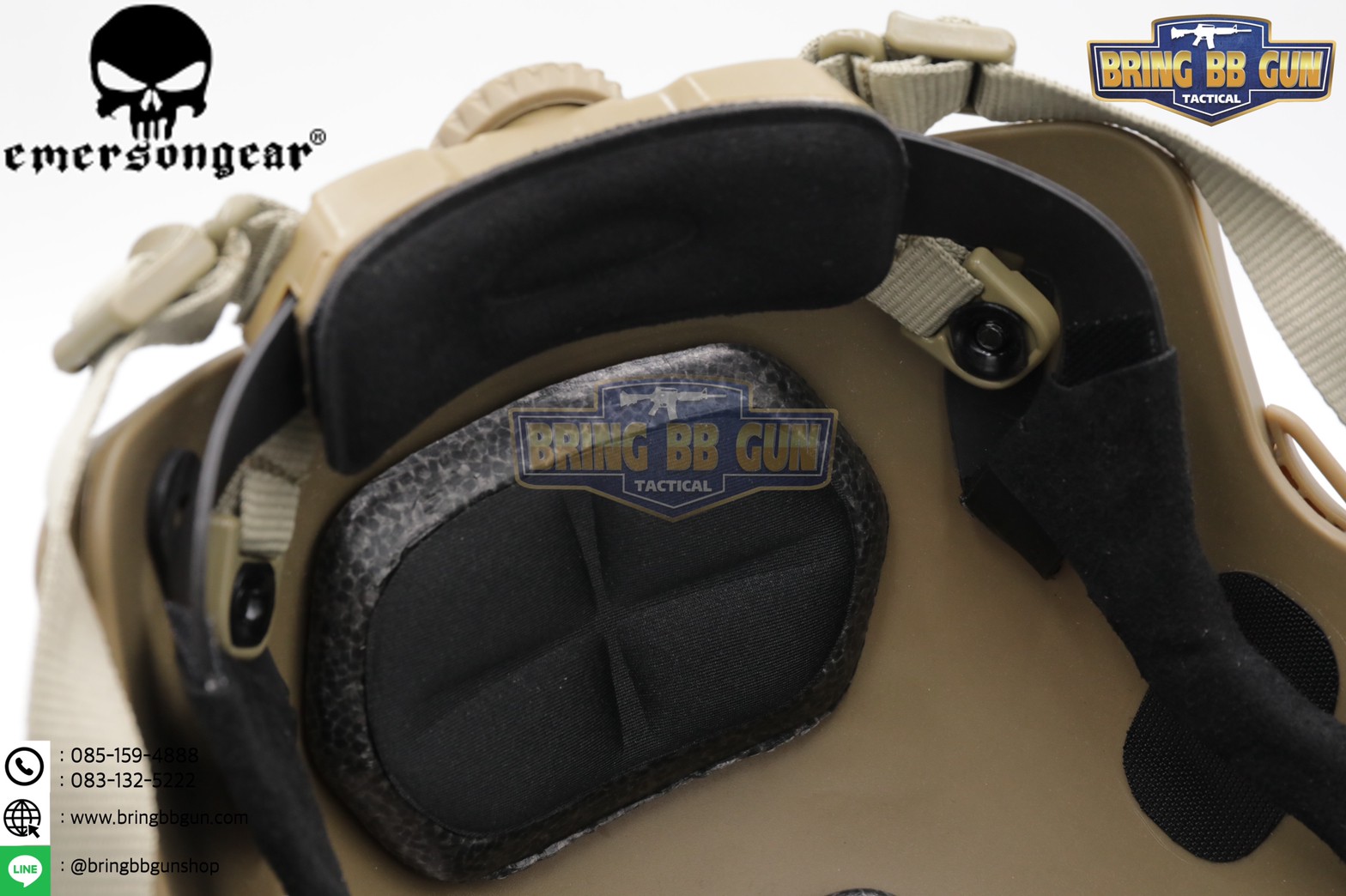 หมวก Fast ยี่ห้อ Emerson รุ่น ปรับท้ายทอยได้ (หมวกฟาส) (Fast Helmet MH type)