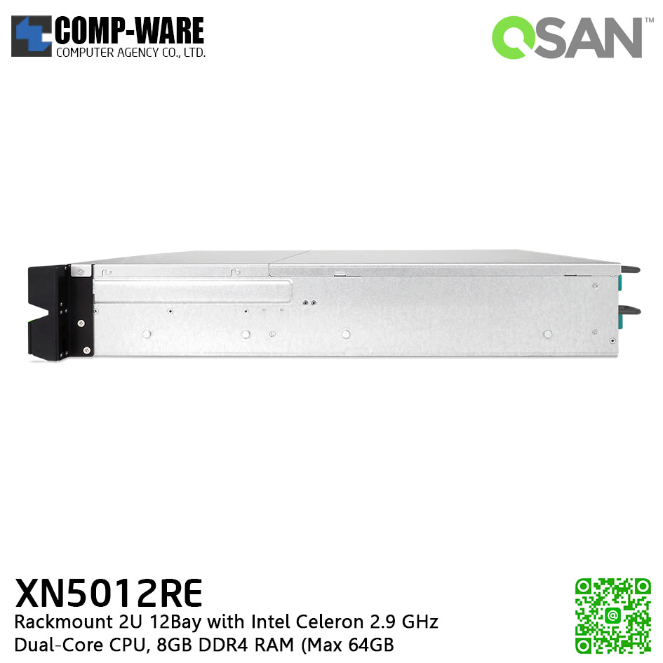 QSAN (12 Bays) XCubeNAS XN5012RE (8GB RAM) Rackmount 2U NAS Storage , No HDD