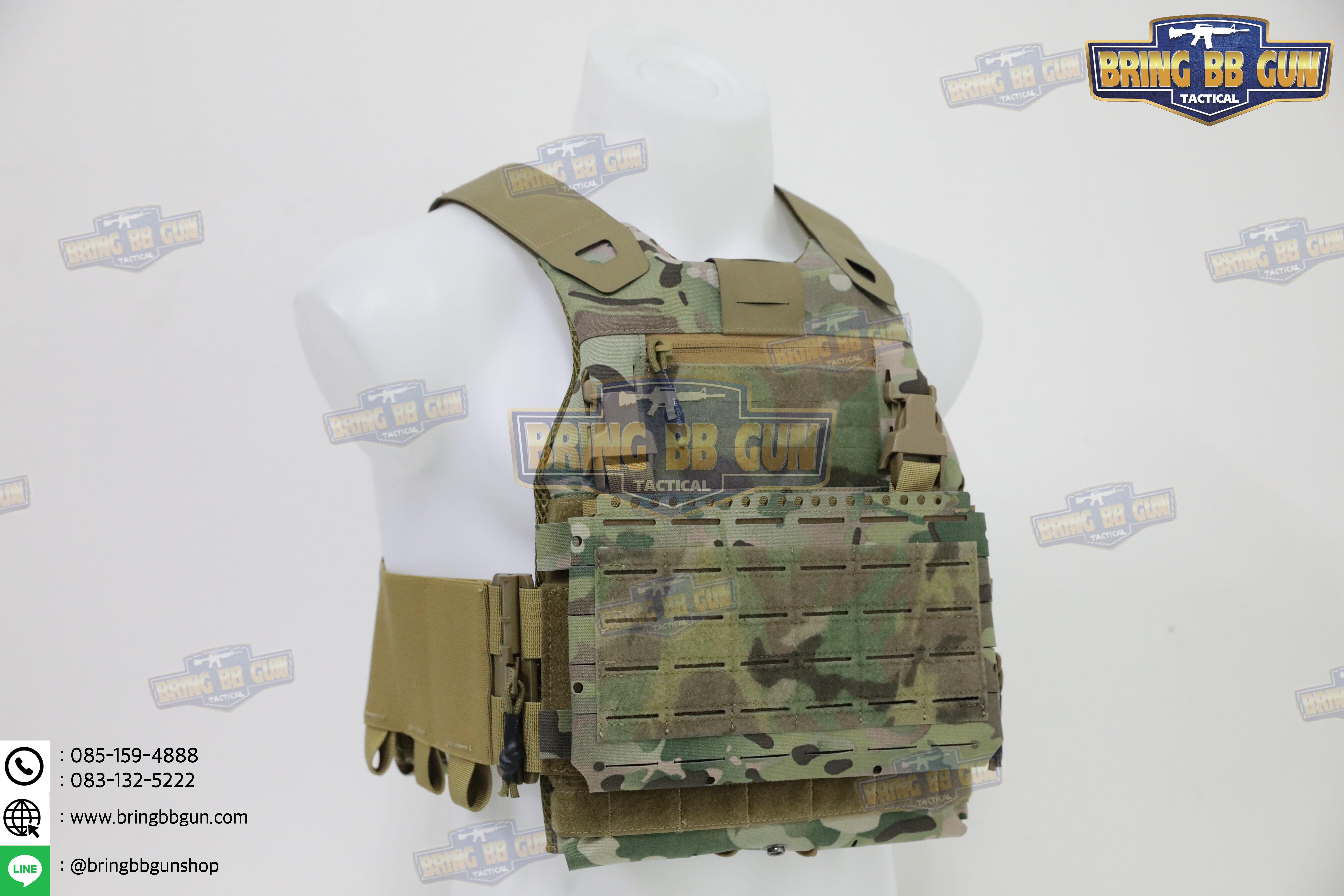 เสื้อเวส FCSK 3.7 (เสื้อเวส FCSK 3.0 + เพ้าแม็กกาซีน MK5 (5.56 แบบ3ช่อง)) (FCSK 3.7 Plate Carrier) (FCSK 3.0 + MK5 Front Flap)