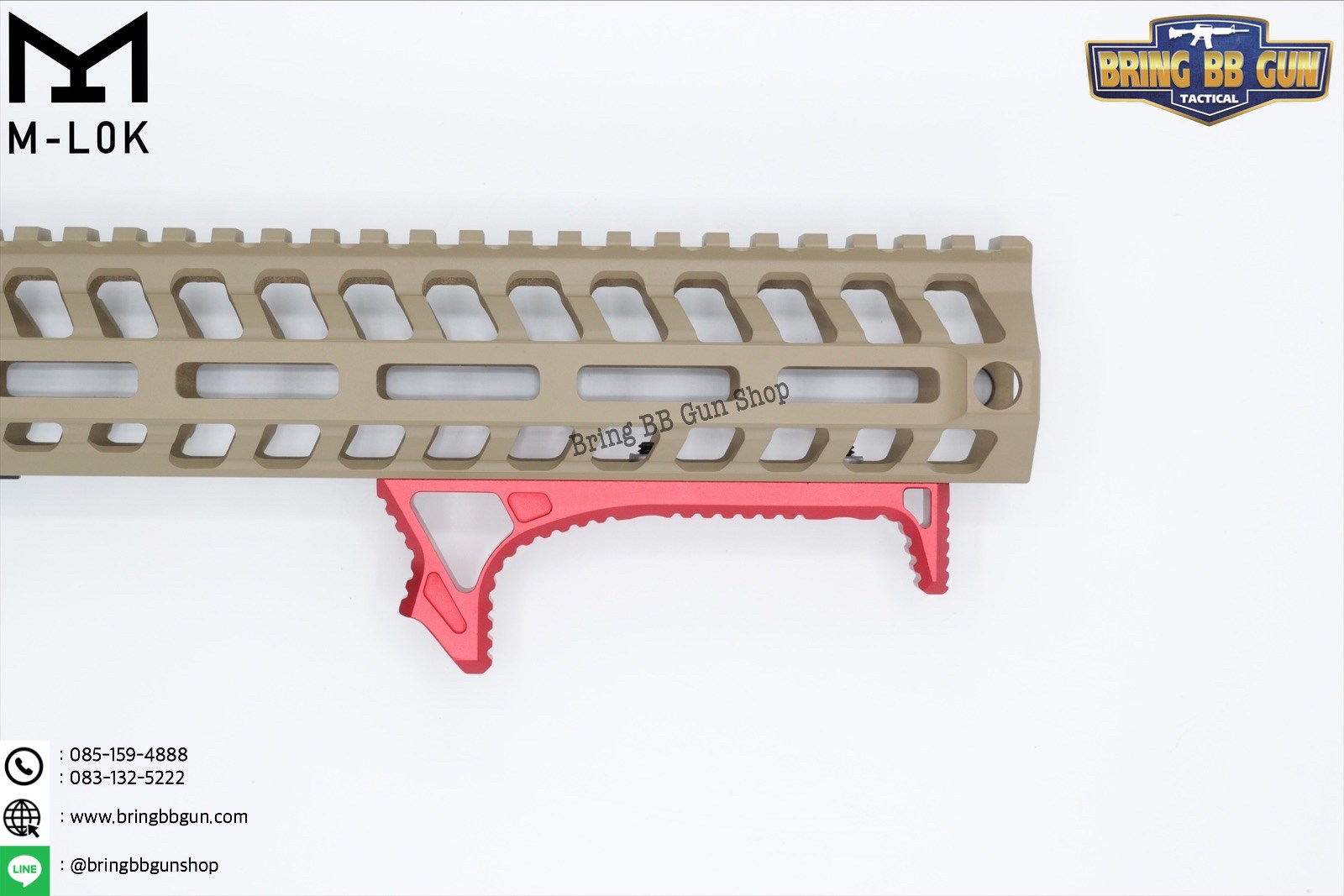 กริ๊ปมือหน้า ยี่ห้อ Castellan รุ่น Curve Foregrip CNC M-Lok (ใช้ได้กับชุดหน้าระบบราง M-Lock เท่านั้น)