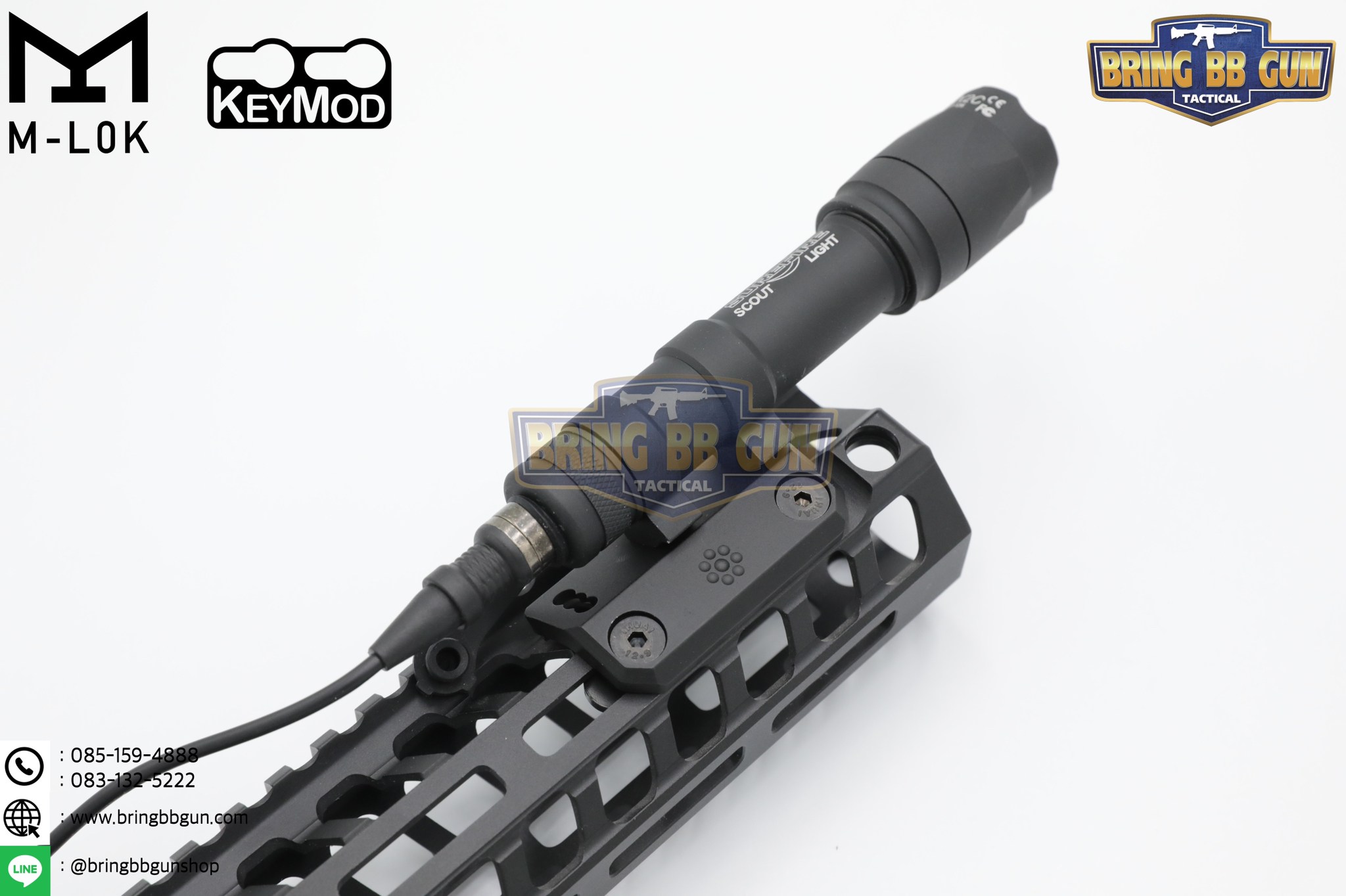 ขาจับไฟฉาย (สำหรับ M-Lok / Keymod) Arisaka Offset Scout Mount™ Geissele SMR 416 (ขาจับไฟฉายเอียง 45 องศา) (Offset Scout Mount™ Geissele SMR 416) (Offset Light)