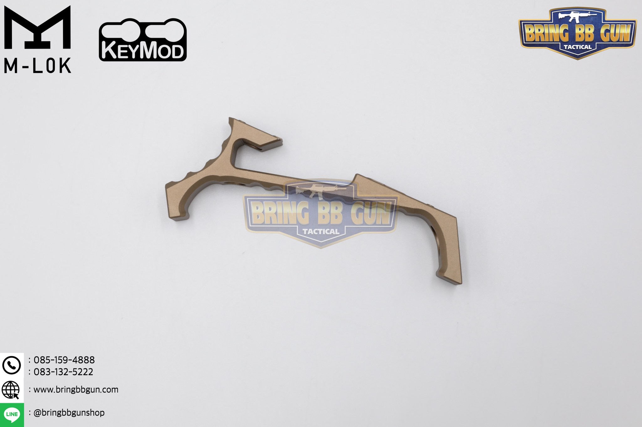 กริ๊ปมือหน้า VP23 (VP23 Tactical Angled Grip) (VP23 Tenaci Grip) (ใช้ได้กับชุดหน้าระบบราง M-Lok และ Keymod)