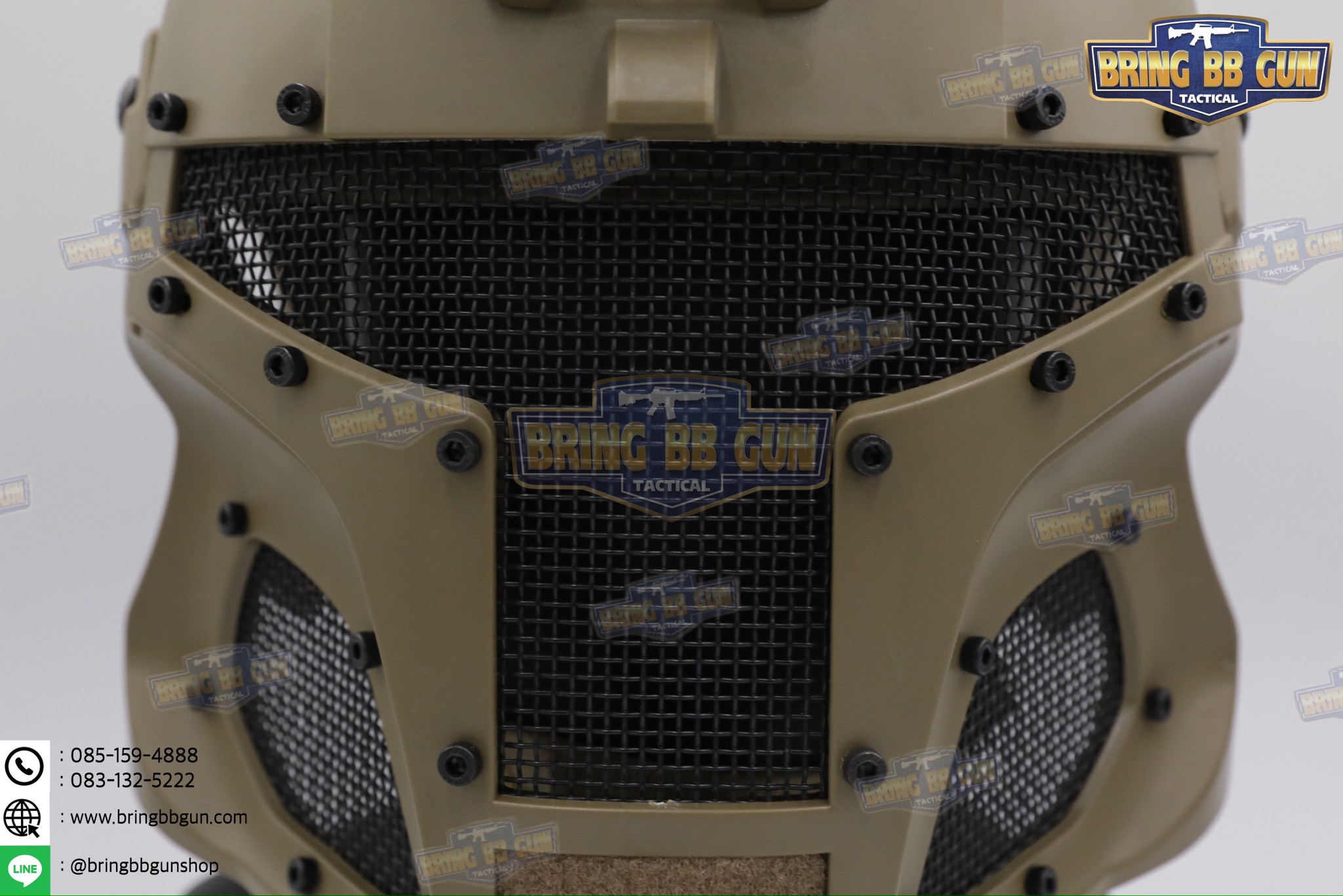 หน้ากากเต็มใบ Medieval Iron Warrior (หน้ากาก+หมวกฟาส)