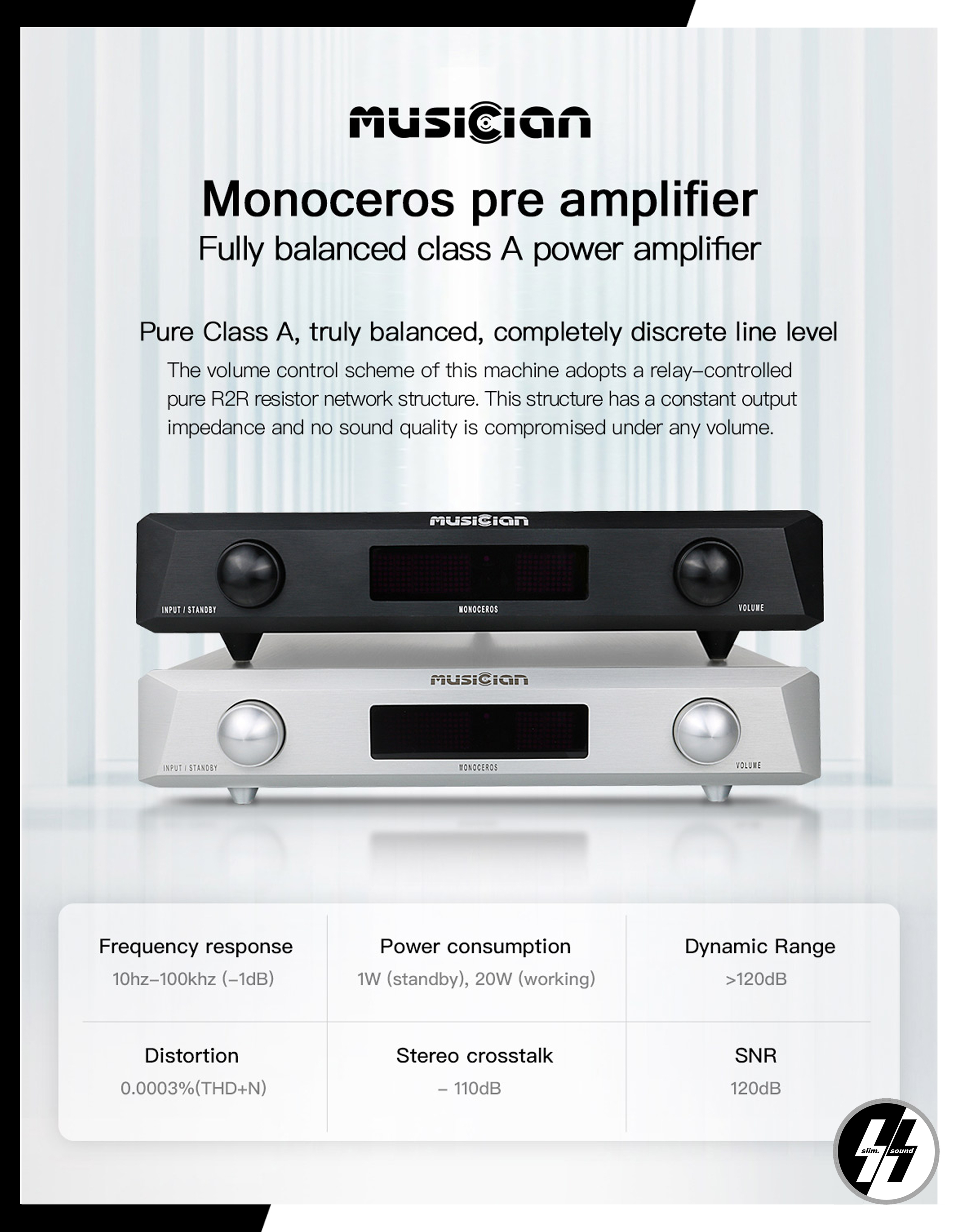 Pre-Amplifier | MUSICIAN - Monoceros | Pure Class A - Fully Balanced