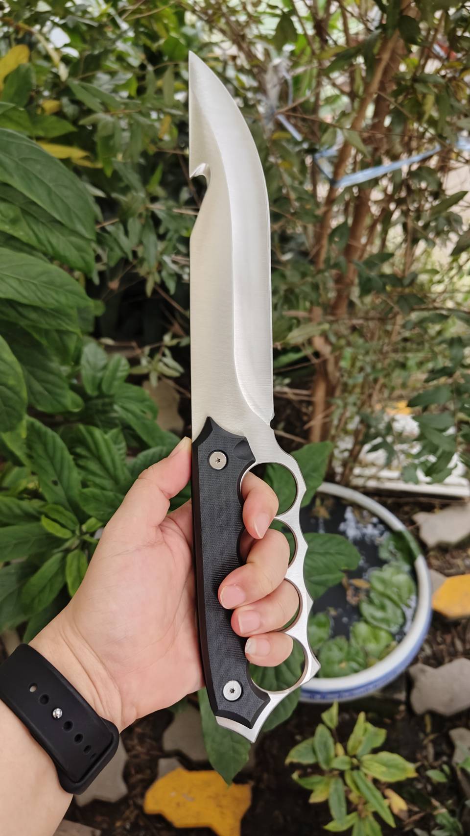 มีดใบตาย สนับมือ X10 ใบสแตนเลส Full tang ด้ามพลาสติกเข้ารูปมือ ซองพลาสติกอย่างดี งานตัวนี้ คุ้มเกินบรรยาย