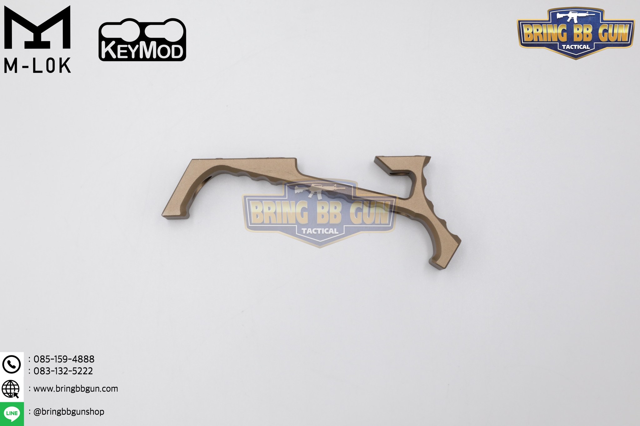 กริ๊ปมือหน้า VP23 (VP23 Tactical Angled Grip) (VP23 Tenaci Grip) (ใช้ได้กับชุดหน้าระบบราง M-Lok และ Keymod)