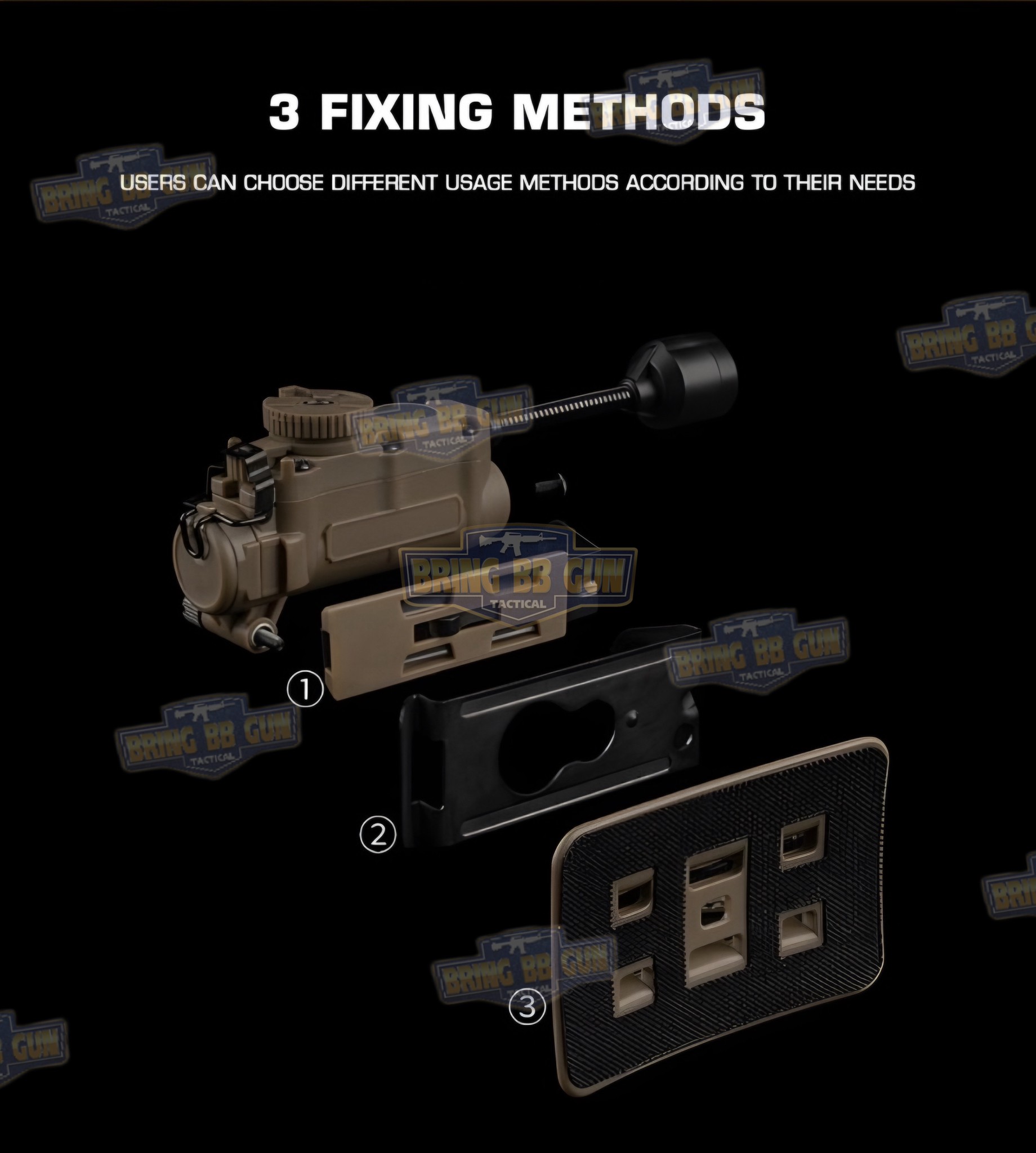 ไฟฉายติดหมวก Sidewinder Stalk (Military Helmet Light System with Flexible Stalk) (ไฟฉายติดหมวกทรงStreamlight)