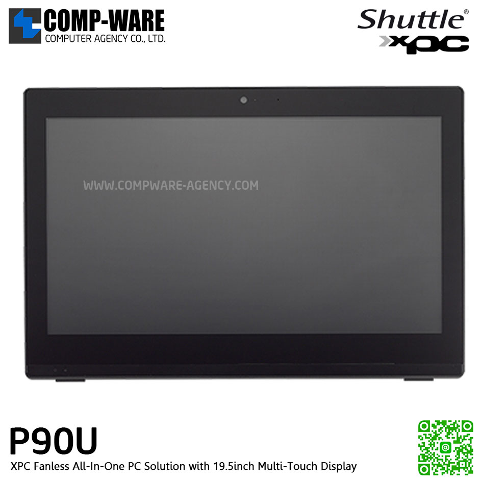 Shuttle XPC AIO P90U Intel Core i3-7100U, Support 19.5"A grade HD+(1600x900) Multi Touch All-in-One Barebone PC Embedded ,No Ram ,No HDD/SSD ,No OS (เครื่อง DEMO)
