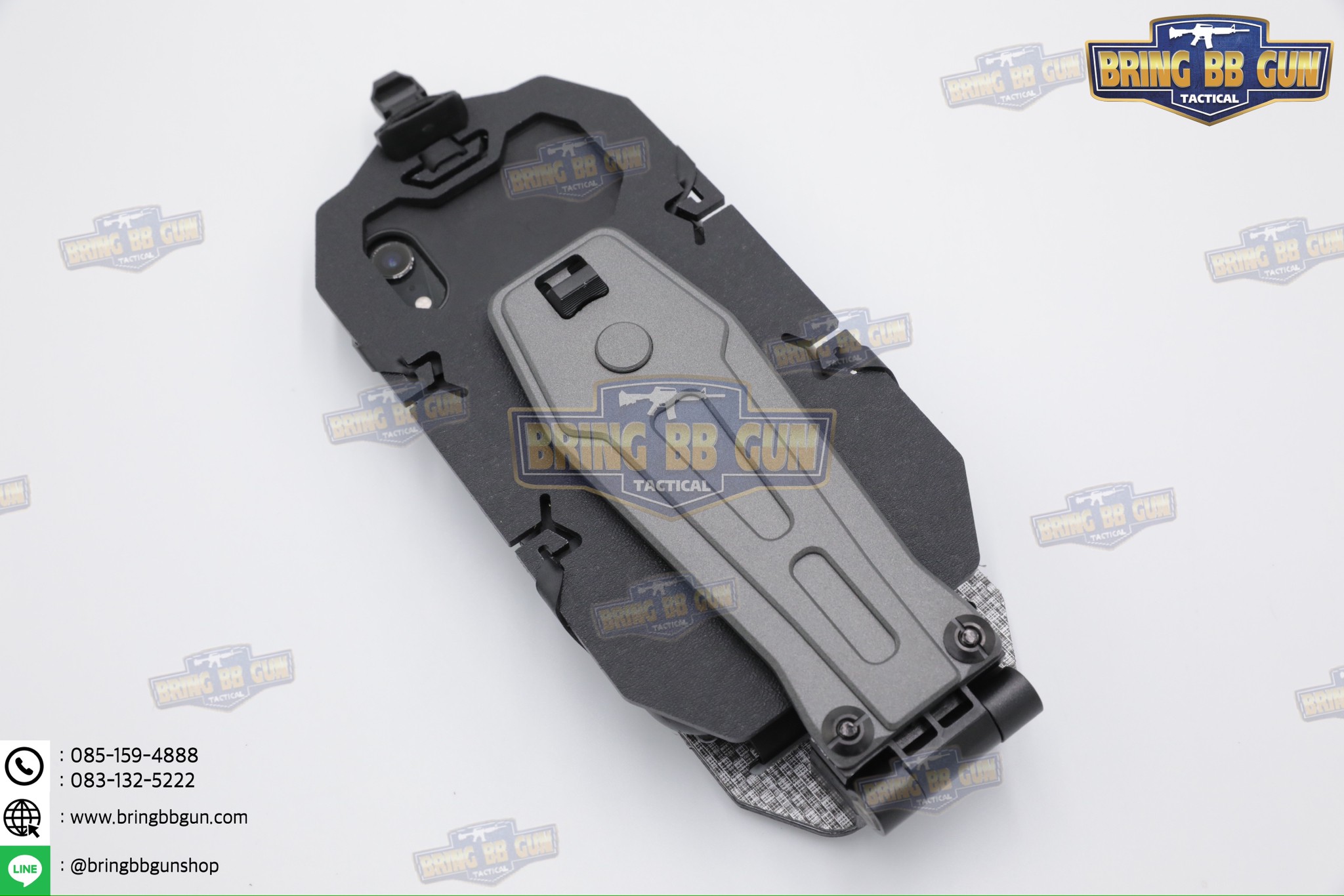 Tactical Rotating Phone Holder เคสโทรศัพท์ติดเสื้อเวส แบบปรับองศาได้ (Folded Navigation Board) (Tactical MOLLE Phone Holder) (Navboard Fliplite Chest Smartphone Mount)