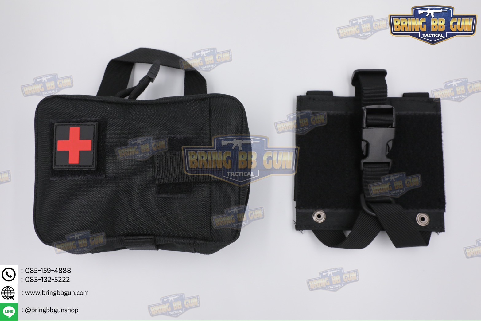 กระเป๋าพยาบาลสนาม B03 (แบบกระตุกไว) (ทรงแนวนอน) เพ้า IFAK รุ่น B03 (ทรงแนวนอน) (IFAK Pouch) (Medic Pouch)