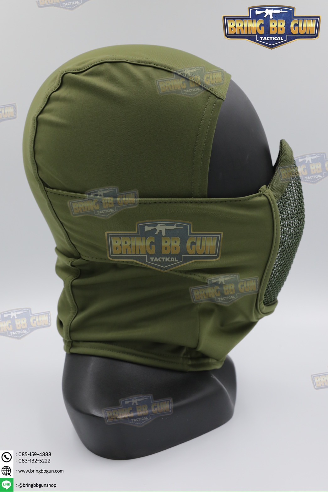 โม่ง+ตระแกรงเหล็กกันปาก (Tactical Headgear)