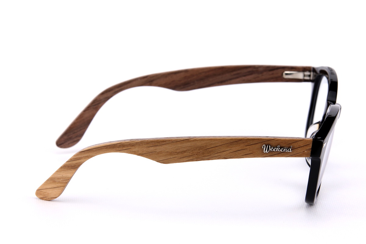 กรอบแว่นสายตาขาไม้ Weekend Duet Collection Tokyo Black (Light)