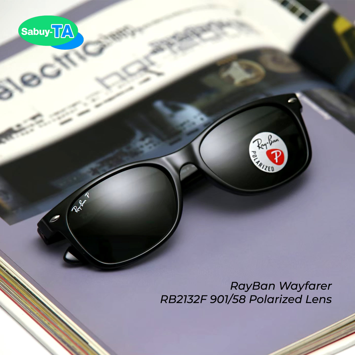 RayBan New Wayfarer RB2132F 901/58 Polarized Lens