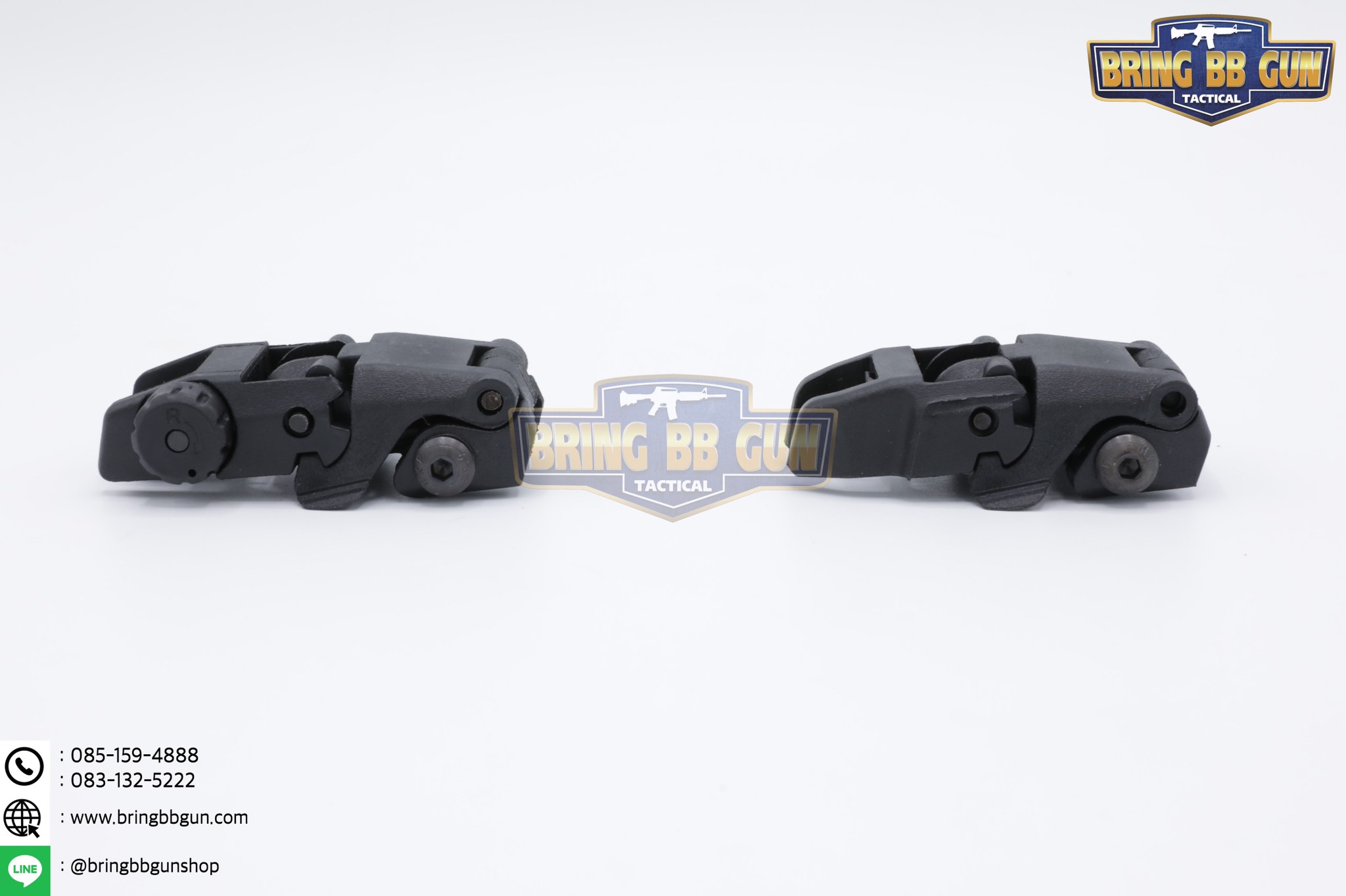 ศูนย์หน้า-หลังพับได้แบบพลาสติก ทรงMagpul รุ่น MBUS