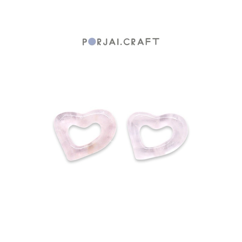 Rose Quartz Mini Heart Pendant จี้หัวใจโรสควอตซ์ 13mm