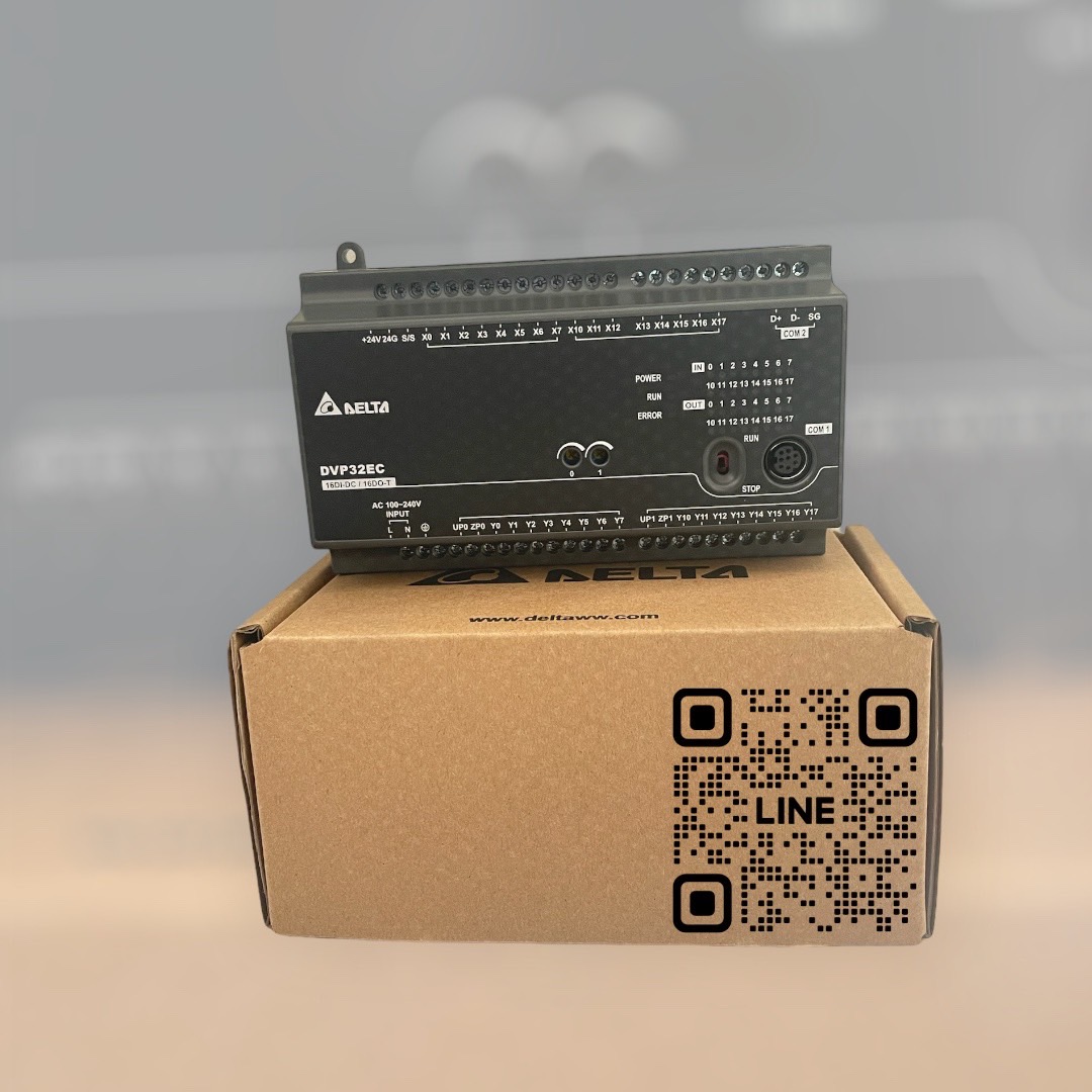 Delta PLC Model:DVP32EC00R3 16DI/16DO , Relay