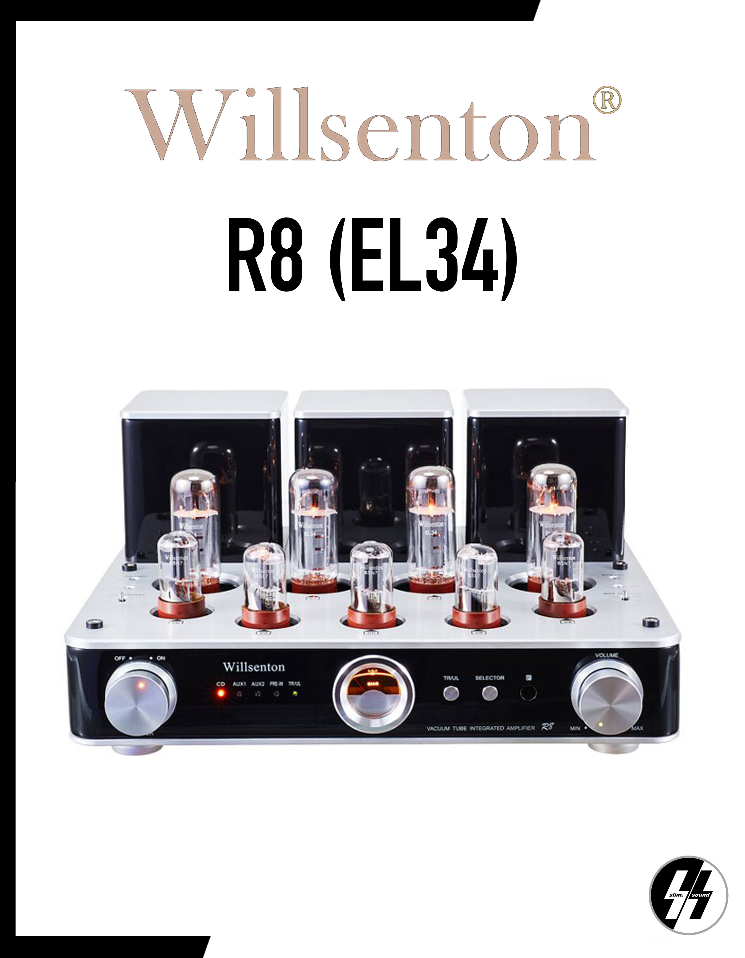 แอมป์หลอด | Willsenton - R8 (EL34) | EL34 x 4 Vacuum Tube Integrated Amplifier | Headphone jack 6.5 mm - Bleutooth
