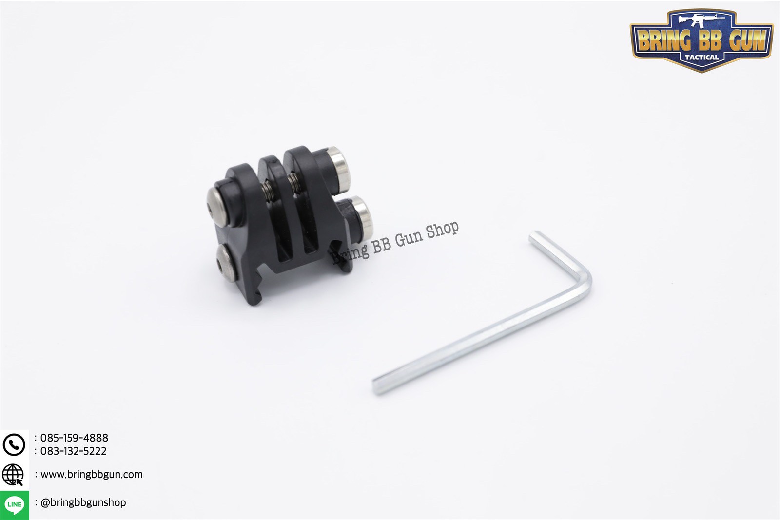 ขาจับกล้อง Action Camera ติดรางรางไฟ (ราง20มม.) (ขาจับกล้อง Go Pro ติดรางรถไฟ ราง20มม.)