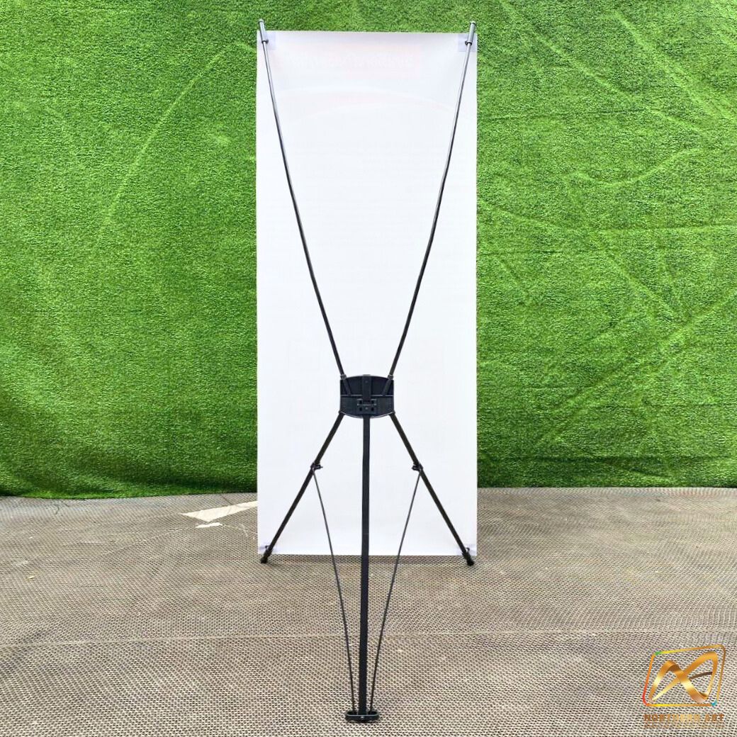 X STAND เอ๊กซ์สแตน รุ่นเกรด A ขนาด 60x160 ซม. โครงเหล็กสีดำ แข็งแรง ทนทาน ถอดประกอบได้ แถมถุงใส่อึปกรณ์ 1 ใบ