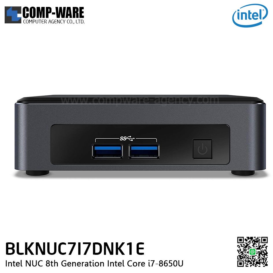 Intel NUC Kit NUC7I7DNK1E - i7-8650U, SSD M.2 SATA/PCIe, 2 x DDR4-2400 1.2V SO-DIMM, Mini Display, HDMI, Intel Wireless-AC 8265 vPro (IEEE 802.11ac 2x2) BLKNUC7I7DNK1E